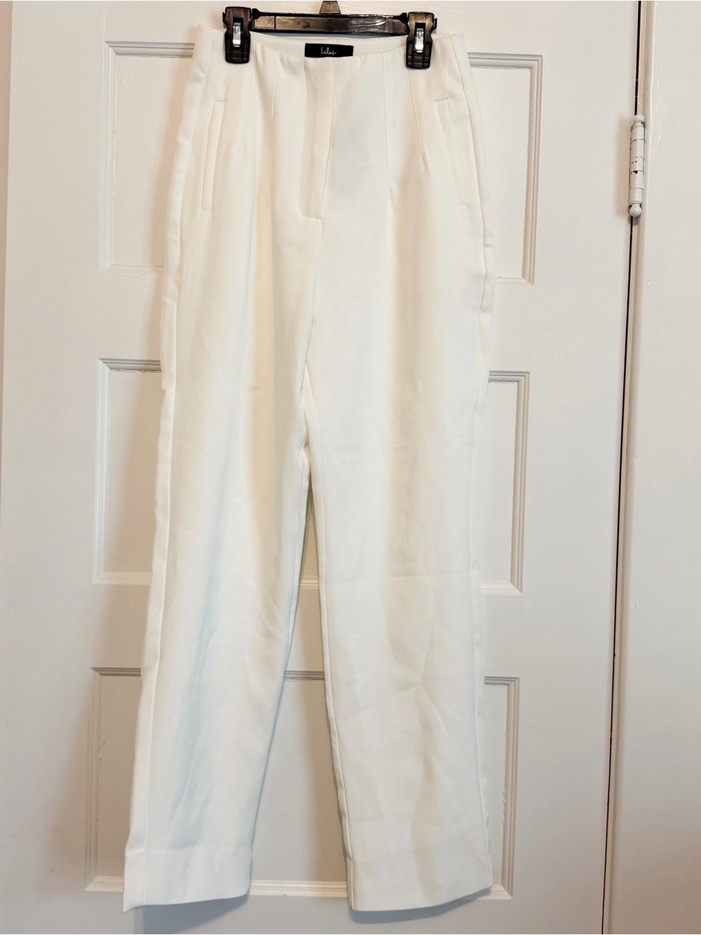 Lulus White High Rise Straight Leg Dress Pants Women’s Small NWT 26x28 Pockets